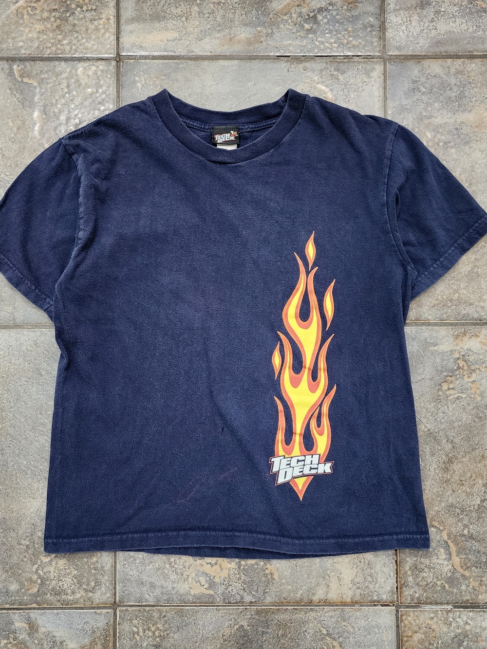 Vintage Y2K Tech Deck Boy's Double Sided Skateboarding Toy Short Sleeve T Shirt